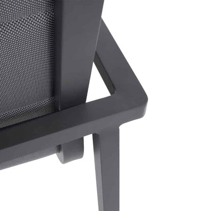 Taste 4SO Bari stapelbare dining stoel + Ridge tafel antraciet 220 cm