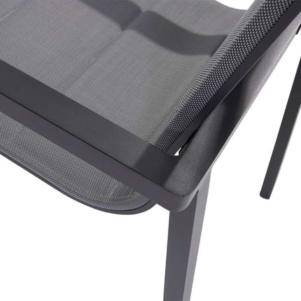 Taste 4SO Bari stapelbare dining stoel + Ridge tafel antraciet 220 cm