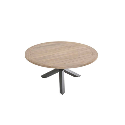 Taste 4SO Palma dining antraciet + Louvre teak tafel 160 Ø cm