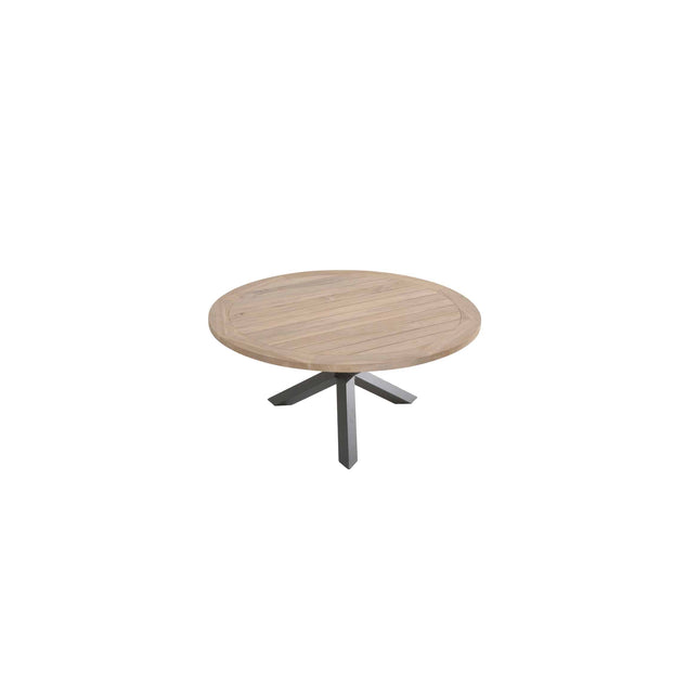 Taste 4SO Palma dining antraciet + Louvre teak tafel 160 Ø cm