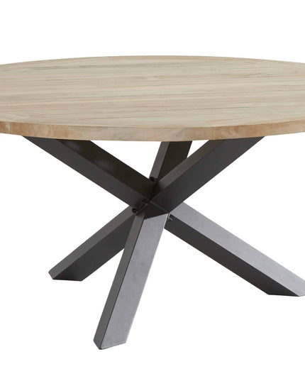 Taste 4SO Palma dining antraciet + Louvre teak tafel 160 Ø cm
