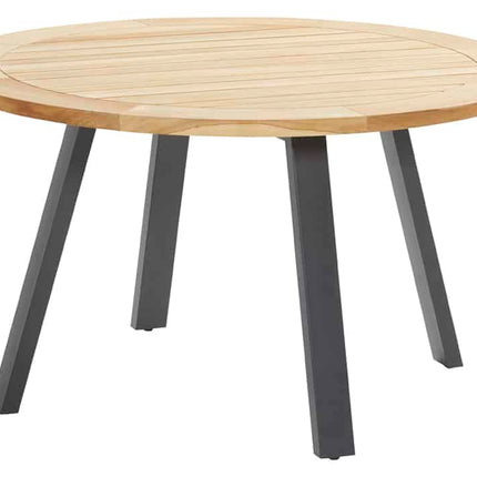 Taste 4SO Barista dining antraciet + Ambassador teak tafel 130 Ø cm