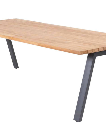 4 Seasons Outdoor Aprilla dining antraciet + Taste 4SO Ambassador teak tafel 240 x 100 cm