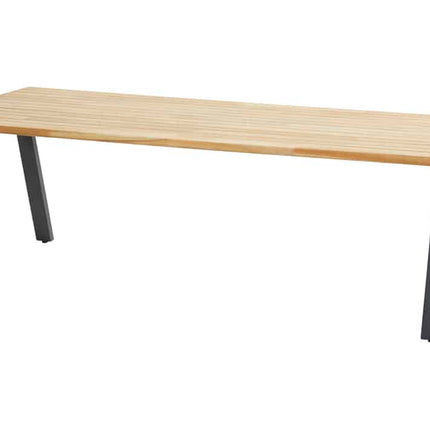 4 Seasons Outdoor Veneto dining antraciet + Taste 4SO Ambassador teak tafel 240 x 100 cm