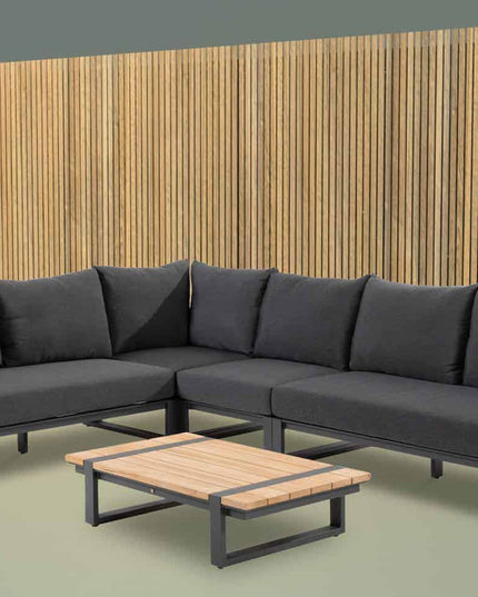 Taste 4SO Country loungeset modulair antraciet + salontafel 110 x 65 cm