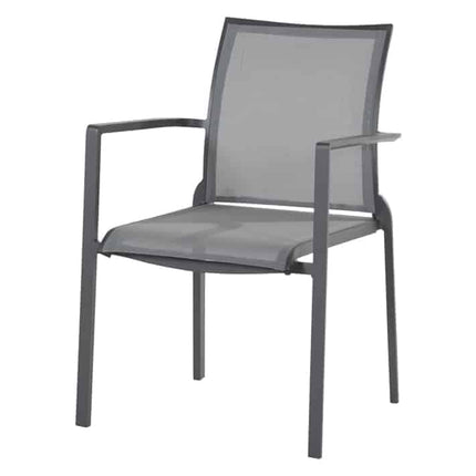 Taste 4SO Melbourne dining antraciet + Optimum uitschuiftafel keramiek 160-220-280 cm