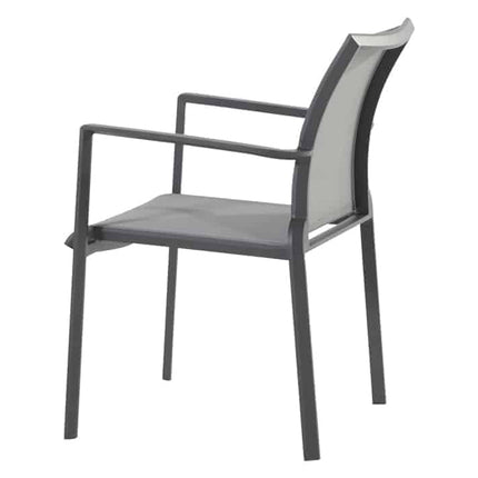 Taste 4SO Melbourne dining antraciet + Optimum uitschuiftafel keramiek 160-220-280 cm
