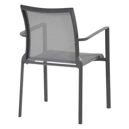 Taste 4SO Melbourne dining antraciet + Optimum uitschuiftafel keramiek 160-220-280 cm