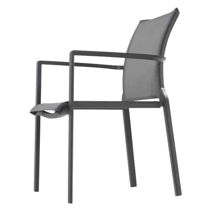 Taste 4SO Melbourne dining antraciet + Optimum uitschuiftafel keramiek 160-220-280 cm