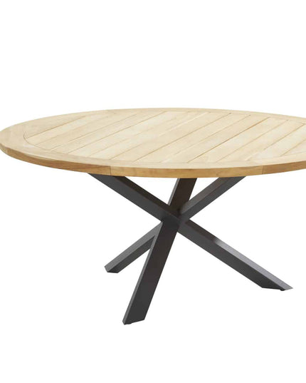 Taste 4SO Parma stapelbare dining + Prado teak tafel 160 Ø cm