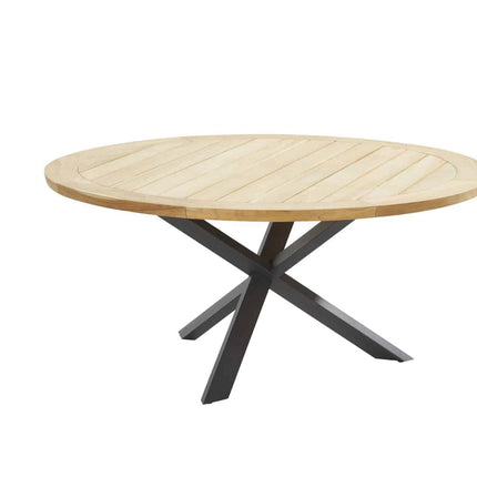Taste 4SO Prado teak tafel 160 Ø cm antraciet onderstel