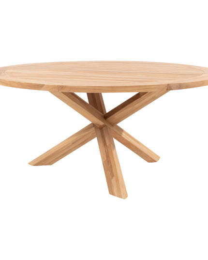 4 Seasons Outdoor Veneto dining olive + Taste 4SO Prado teak tafel 160 Ø cm