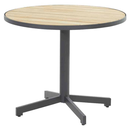 4 Seasons Outdoor Fabrice dining antraciet + Taste 4SO Fiesta bistrotafel 90 Ø cm