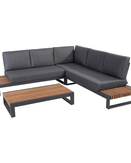 Taste 4SO Kioto loungeset modulair antraciet + salontafel 120 x 60 cm