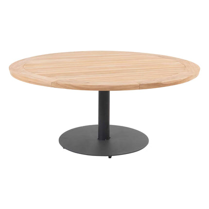 Taste 4SO Saba low dining teak tafel 160 Ø cm antraciet onderstel