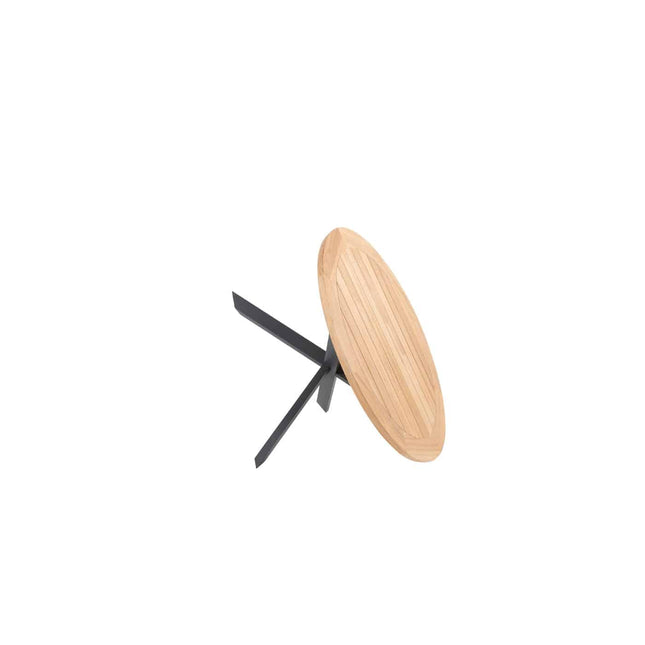4 Seasons Outdoor Aprilla dining antraciet + Taste 4SO Prado teak tafel 130 Ø cm