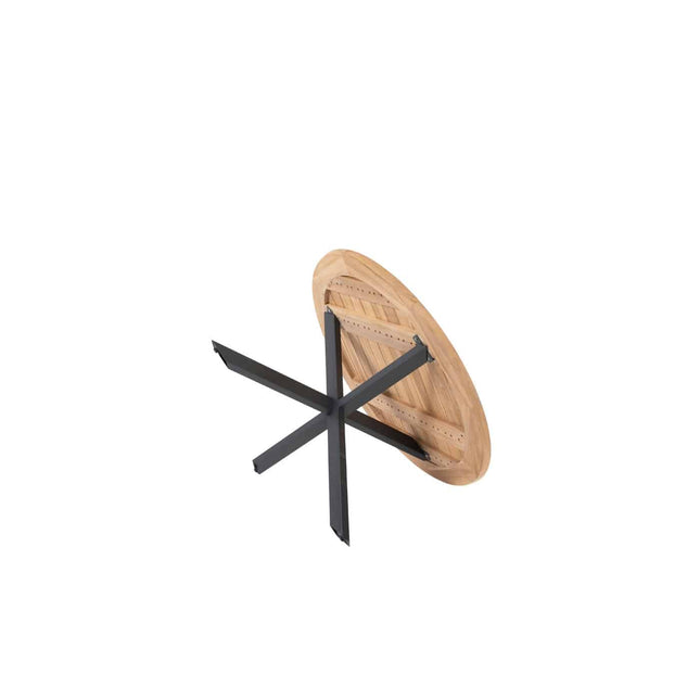 4 Seasons Outdoor Aprilla dining pure (4 st.) + Taste 4SO Prado teak tafel Ø 130 cm