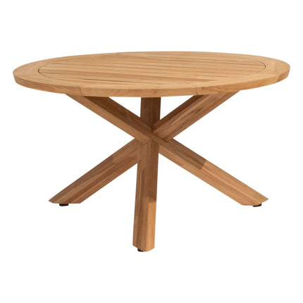 Taste 4SO Puglia dining stoel + Prado teak tafel 130 Ø cm teak onderstel