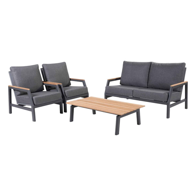 Taste 4SO Ravenna salontafel met teak tafelblad 120 x 65 x 35 cm