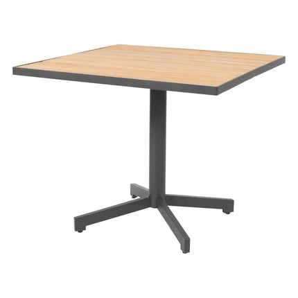 Taste 4SO Barista dining antraciet + Fiesta teak tafel 90×90 cm