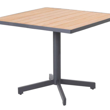 Taste 4SO Barista dining antraciet + Fiesta teak tafel 90×90 cm