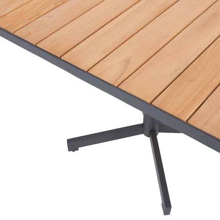 Taste 4SO Barista dining antraciet + Fiesta teak tafel 90×90 cm