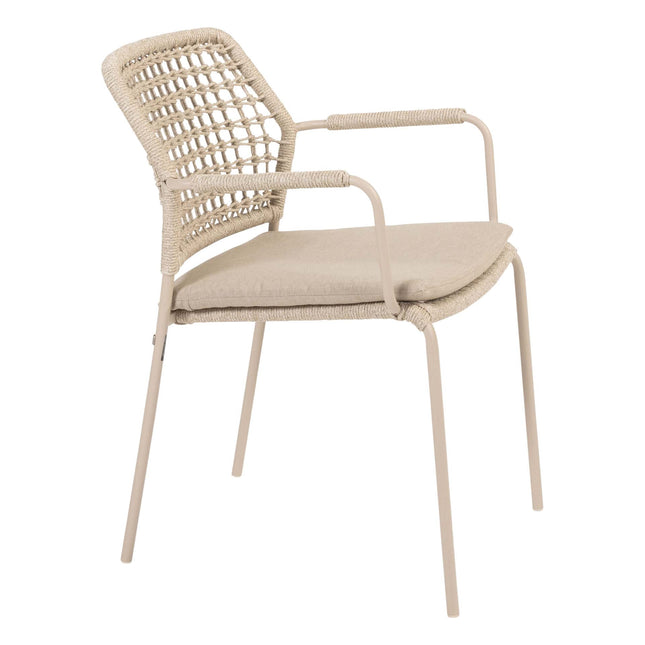 Taste 4SO Barista dining stoel latte + Liam tafel met keramisch tafelblad 240 cm
