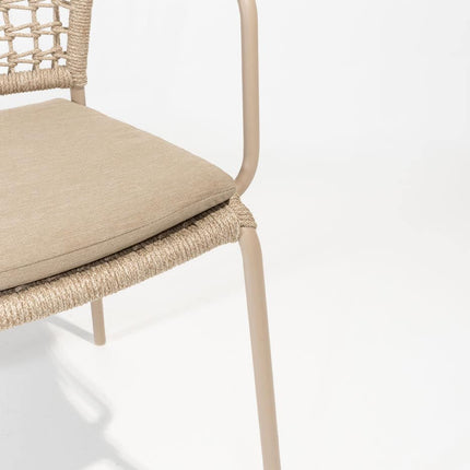 Taste 4SO Barista dining latte + Liam teak tafel 180 cm