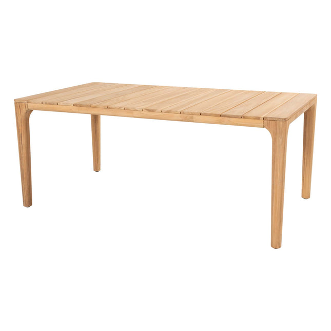 Taste 4SO Manitoba stapelbare dining stoel olive (4 st.) + Liam eettafel teak 180 cm