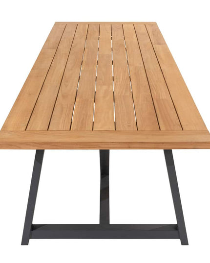 4 Seasons Outdoor Aprilla dining pure (6 st.) + Taste 4SO Noah teak tafel antraciet onderstel 260 cm