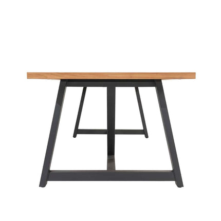 4 Seasons Outdoor Aprilla dining antraciet + Taste 4SO Noah teak tafel antraciet onderstel 260 cm