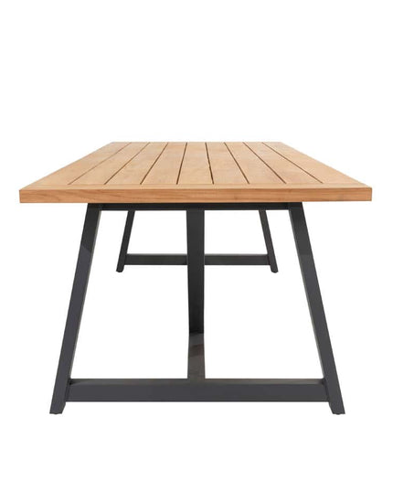 4 Seasons Outdoor Veneto dining antraciet + Taste 4SO Noah teak tafel 260 cm