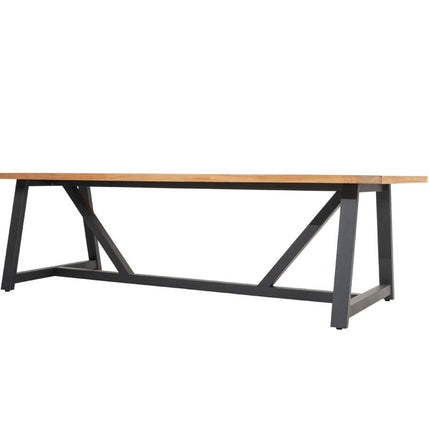 4 Seasons Outdoor Veneto dining antraciet + Taste 4SO Noah teak tafel 260 cm