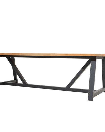 4 Seasons Outdoor Veneto dining antraciet + Taste 4SO Noah teak tafel 260 cm