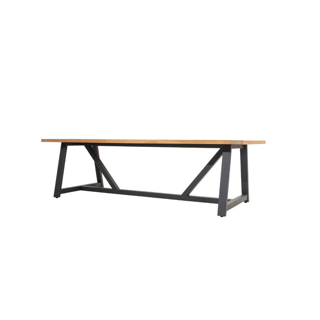 4 Seasons Outdoor Veneto dining antraciet + Taste 4SO Noah teak tafel 260 cm