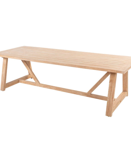 4 Seasons Outdoor Como dining + Taste 4SO Noah brushed teak tafel 260 cm