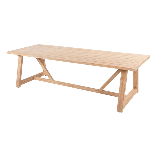 4 Seasons Outdoor Jura dining + Taste 4SO Noah brushed teak tafel 260 cm