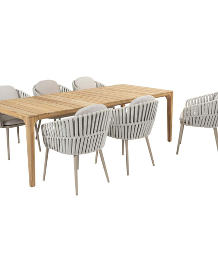 Taste 4SO Eva dining + Liam teak tafel 240 cm
