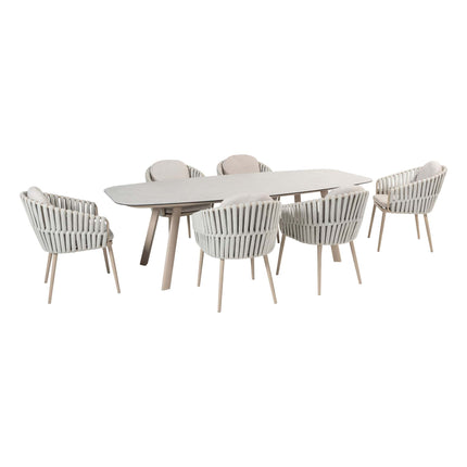 Taste 4SO Eva dining + Manolo tafel latte met geprint keramiek tafelblad 240 cm - Image 1