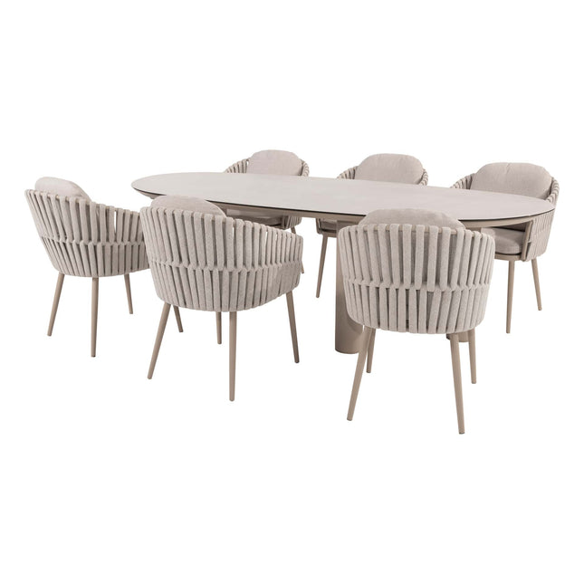 Taste 4SO Eva dining + Denia 240 x 105 cm latte - Image 1