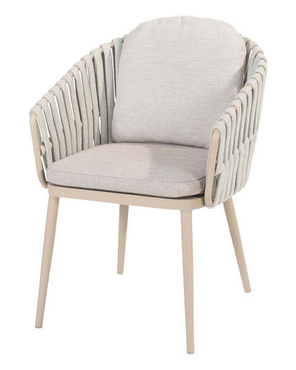 Taste 4SO Eva dining + Prado teak tafel 130 Ø cm