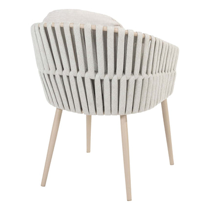 Taste 4SO Eva dining + Prado teak tafel 160 Ø cm + lazy susan