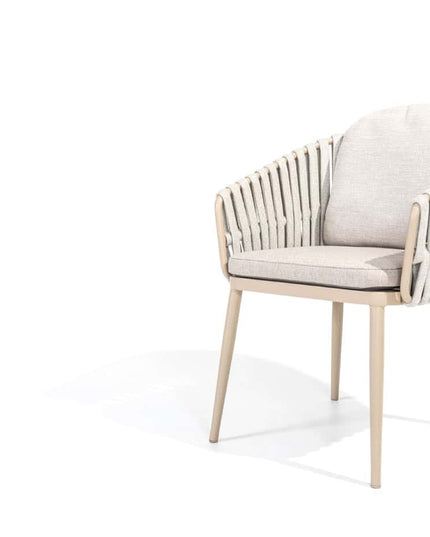 Taste 4SO Eva dining + Prado teak tafel 130 Ø cm