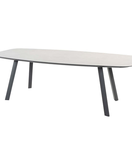 Taste 4SO Rhodos dining stoel + Manolo tafel antraciet met geprint keramiek blad 240 cm