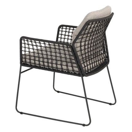 Taste 4SO Rhodos dining stoel + Manolo tafel antraciet met geprint keramiek blad 240 cm