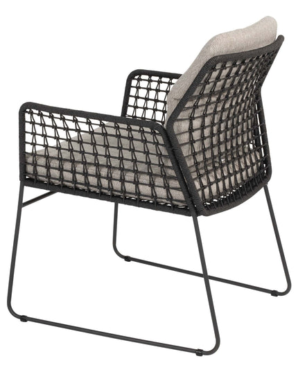 Taste 4SO Rhodos dining stoel + Manolo tafel antraciet met geprint keramiek blad 240 cm