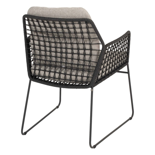 Taste 4SO Rhodos dining stoel + Manolo tafel antraciet met geprint keramiek blad 240 cm