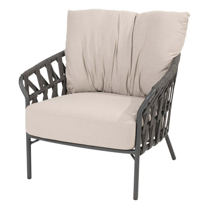 4 Seasons Outdoor Taste 4SO Albareto organische loungebank + voetenbank + Dali salontafels