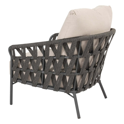 4 Seasons Outdoor Taste 4SO Albareto organische loungebank + voetenbank + Dali salontafels