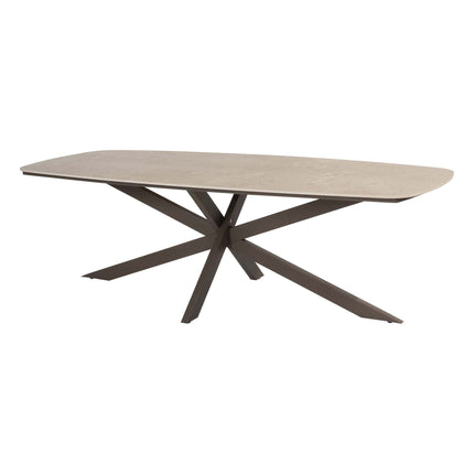 4 Seasons Outdoor Capalbio dining stoel + Taste 4SO Prado tafel met keramisch tafelblad barrel terre 240 cm